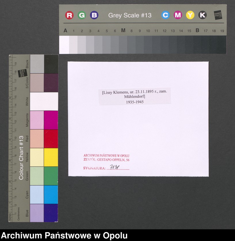 Obraz 2 z jednostki "[Lissy Klemens, ur. 23.11.1895 r., zam. Mühlendorf]"