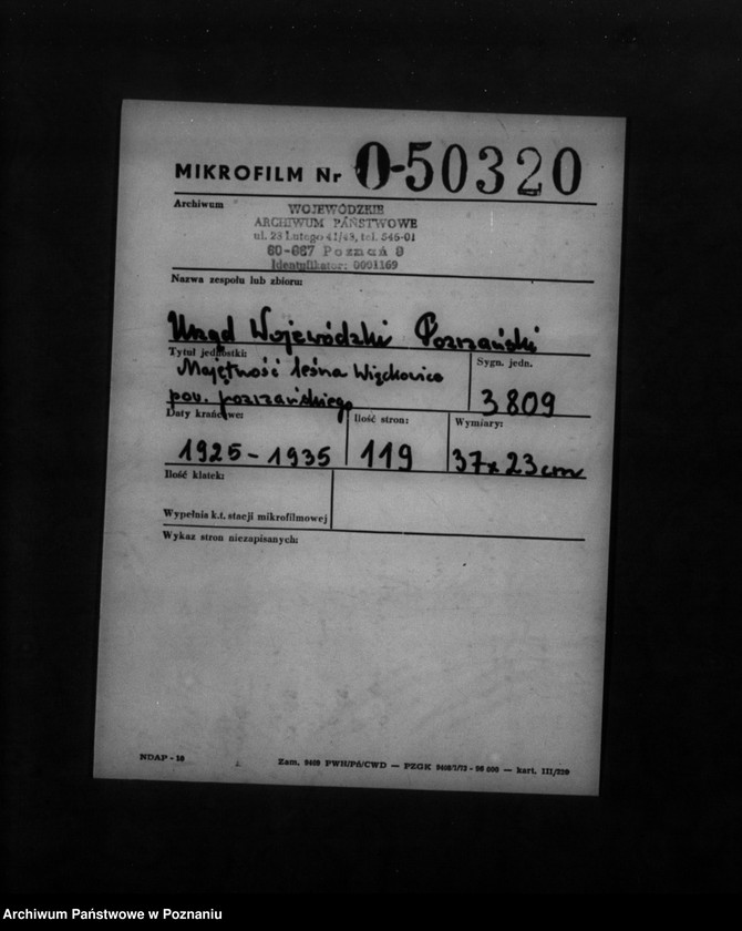 Obraz 2 z jednostki "Majętność leśna Więckowice powiat poznański"