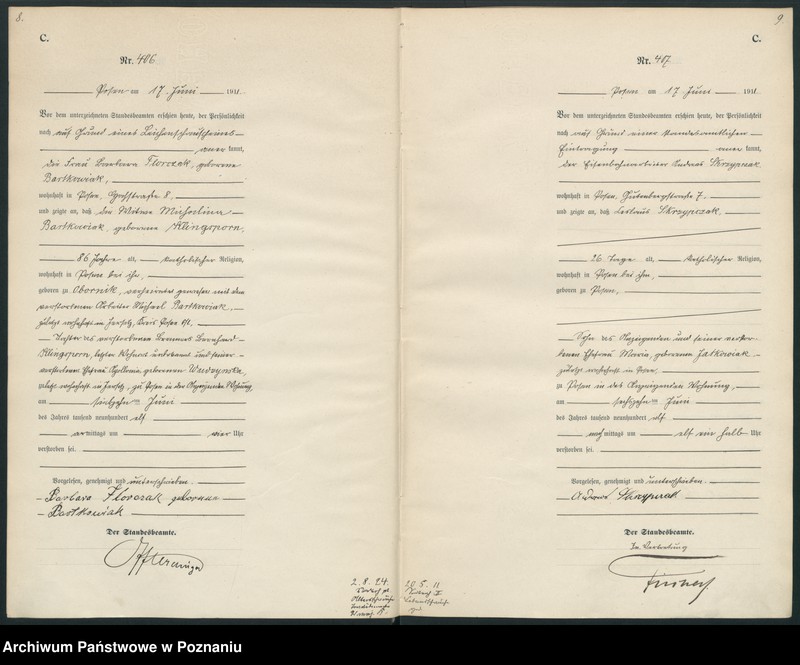 Obraz 7 z jednostki "Księga miejscowa zgonów tom II [Rejestr główny zgonów]"