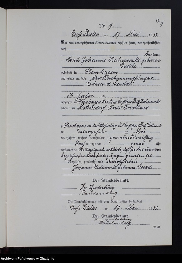 image.from.unit.number "Sterbe-Neben-Register Nr 1 - 17 [ Księga zgonów - wtóropis ]"