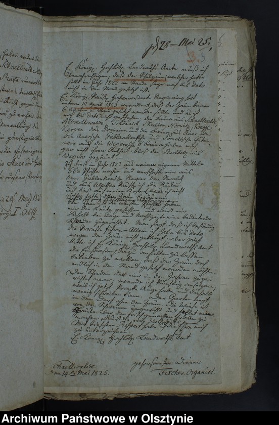 image.from.unit.number "Die Bedachung u. Umzäunung der Schnellwaldschen Kirchen-Pfarr-u. Schulgrundstücke. (1799) 1825-1865"