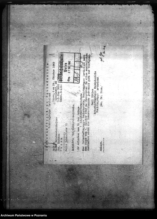 Obraz 5 z jednostki "Wirtschaftsgruppe Bauindustrie- Bezirks- gruppe Wartheland. Mitgliederverzeichnis"