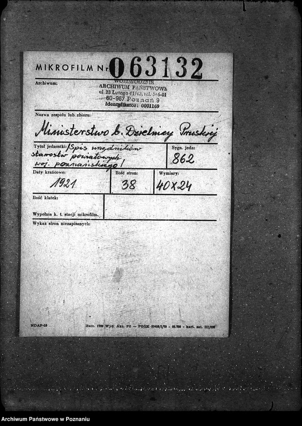 Obraz 2 z jednostki "[Spis urzędników starostw powiatowych woj. poznańskiego]"