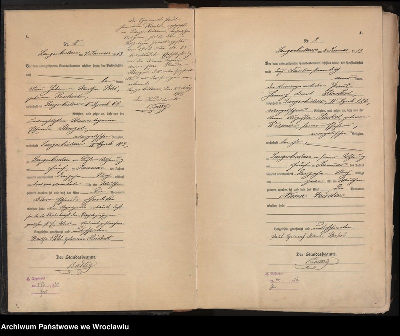 image.from.unit.number "Księga urodzeń Bielawa (Langenbielau) 1913"