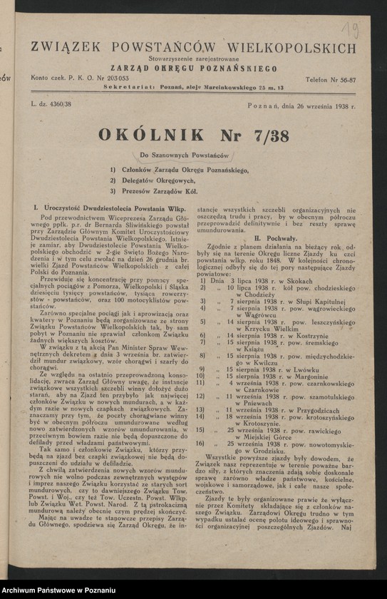 image.from.unit.number "Okólniki i zarządzenia Zarządu Głównego i Okręgu Związku Powstańców Wielkopolskich."