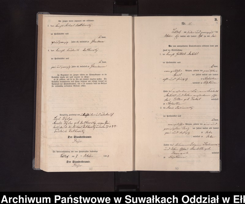 image.from.unit.number "Heiraths-Neben-Register des Königlichen Preussischen Standes-Amtes Orlen Kreis Loetzen"