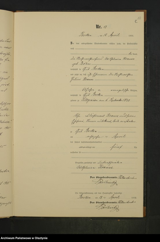 image.from.unit.number "Sterbe-Neben-Register Nr 1 - 25"