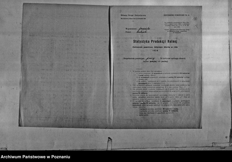 Obraz 19 z jednostki "/Statystyka produkcji rolnej - zestawienie powiatowe - Szubin"