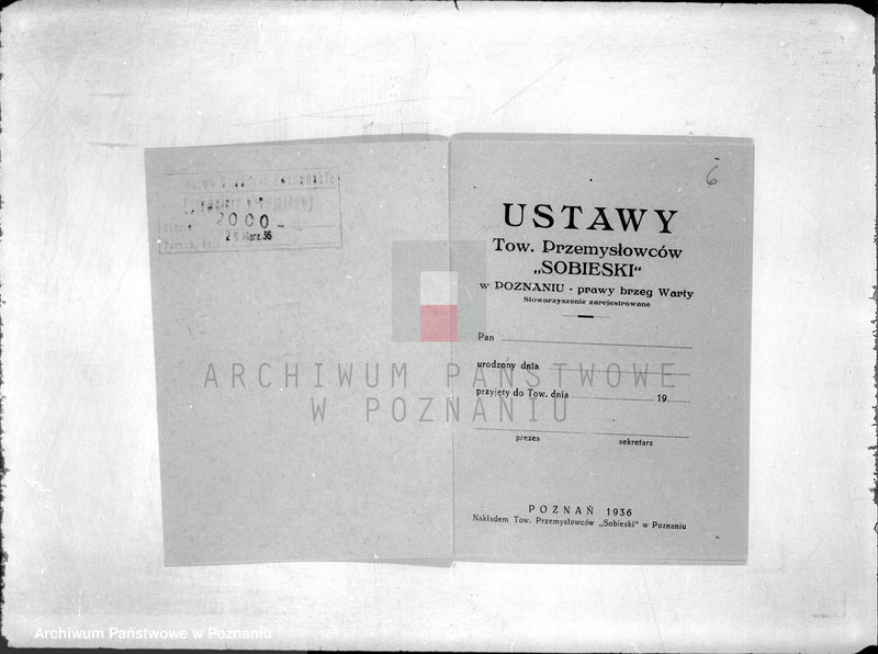 Obraz 10 z jednostki "/Towarzystwo Przemysłowe,,Sobieski" Poznań/"