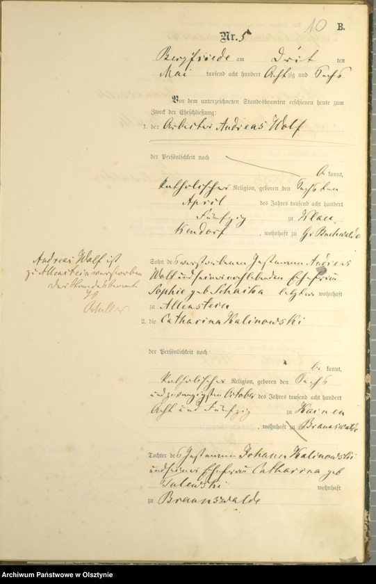 image.from.unit.number "Heiraths-Haupt-Register Nr 1 - 22"