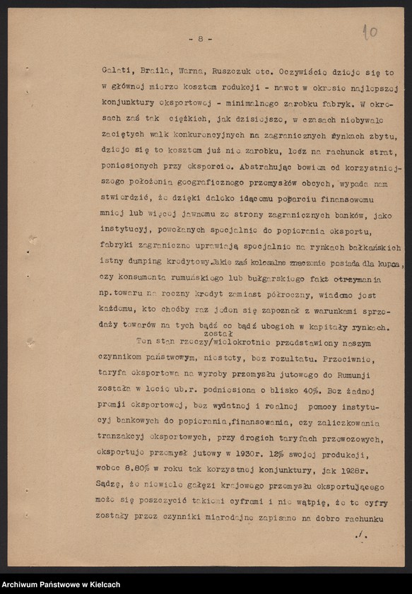 image.from.unit.number "[Stan przemysłu w okręgu częstochowskim Referat Towarzystwa Przemysłowców Okręgu Częstochowskiego z dn. 2.II.1931 r.]"