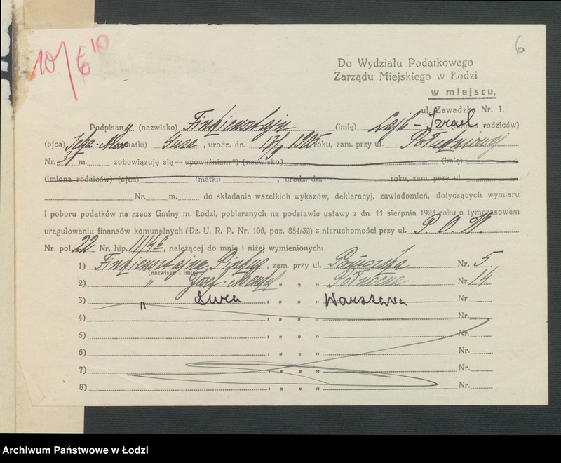 image.from.unit.number "Księga inwentarzowa nieruchomości m. Łodzi ul. Składowa"