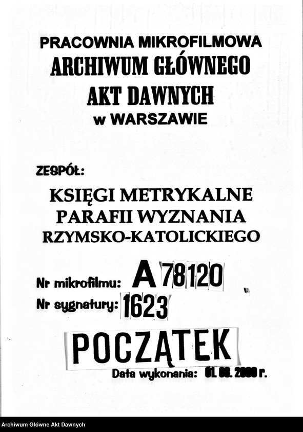 image.from.unit.number "Parafia: Lwów, parafia św. Marii Magdaleny. Dekanat: Lwów. Księga metrykalna urodzeń, ślubów i zgonów dla całej parafii."