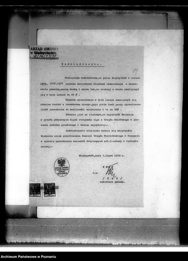 Obraz 15 z jednostki "Majątek Muchocin powiatu międzychodzkiego wyłączenie z art. 4/5 ustawy o wykonaniu reformy rolnej"