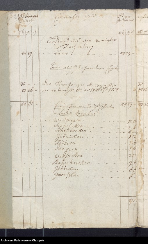 image.from.unit.number "Armen Cassen Rechnung der Widminnschen Kirche aller Einnahme und Ausgabe"