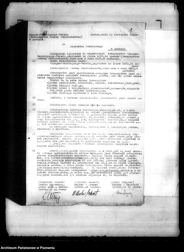 Obraz 5 z jednostki "/Burgerversorgungsverein w Rawiczu/"