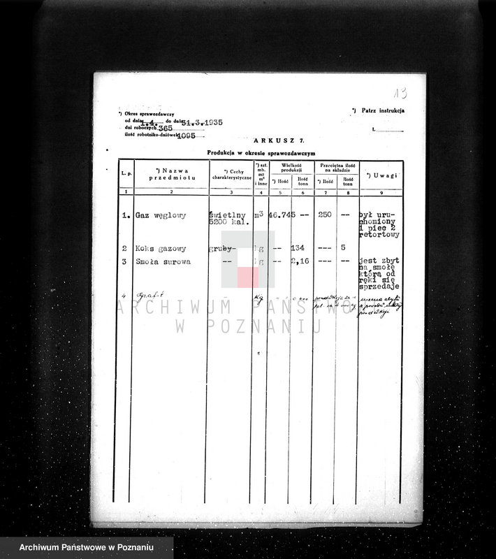 Obraz 20 z jednostki "Kwestionariusz Gazownia Miejska w Borku pow. Gostyń"