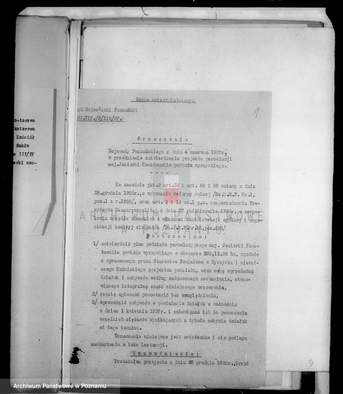 Obraz 5 z jednostki "Tymczasowy rejestr pomiarowy, operat parcelacyjny i szacunkowy majątku Jeziorki Kosztowskie powiatu wyrzyskiego"