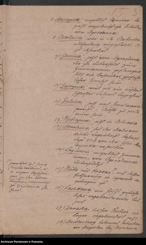 Obraz 6 z jednostki "Nachweisung der in der Stadt sich aufhaltenden polnischen Überläufer"