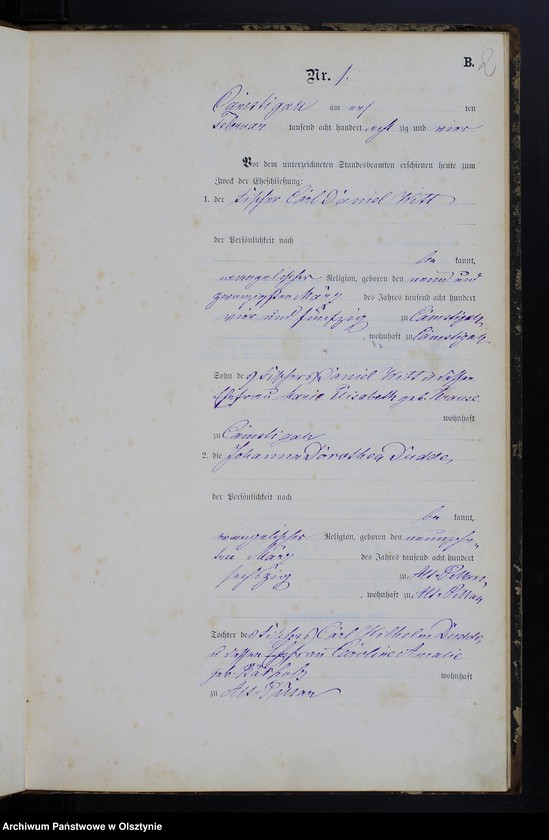 image.from.unit.number "Heiraths-Haupt-Register Nr 1 - 26"