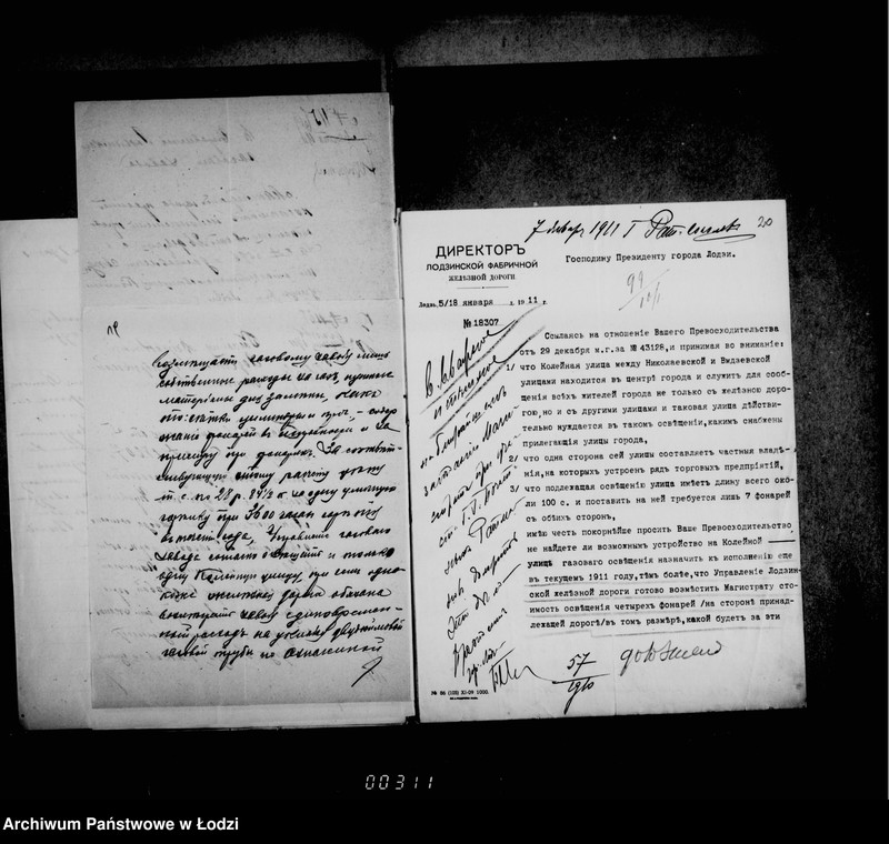 Obraz 20 z jednostki "Ob osveščenji gazom Kolejnoj, Ugol´noj i Skladovoj ulicy"