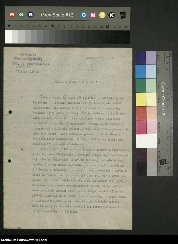 Obraz 2 z jednostki "Korespondencja [I sekretarza; skargi, dyrektywy, zaświadczenia]"