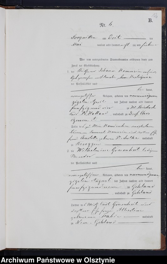 image.from.unit.number "Heiraths-Haupt-Register Nr 1 - 19"