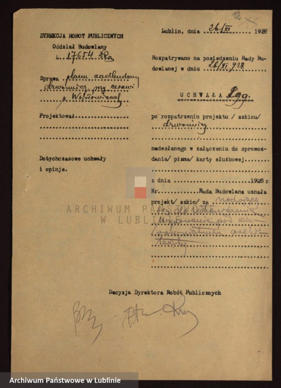 image.from.unit.number "[Projekt budowy dzwonnicy dla parafii prawosławnej w os. Wojsławice, pow. chełmski]"