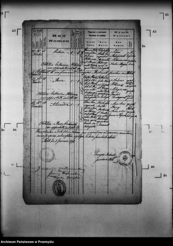 Obraz 19 z jednostki "[Kopie ksiąg metrykalnych parafii Milik z filią Andrzejówka (dekanat Muszyna)]"