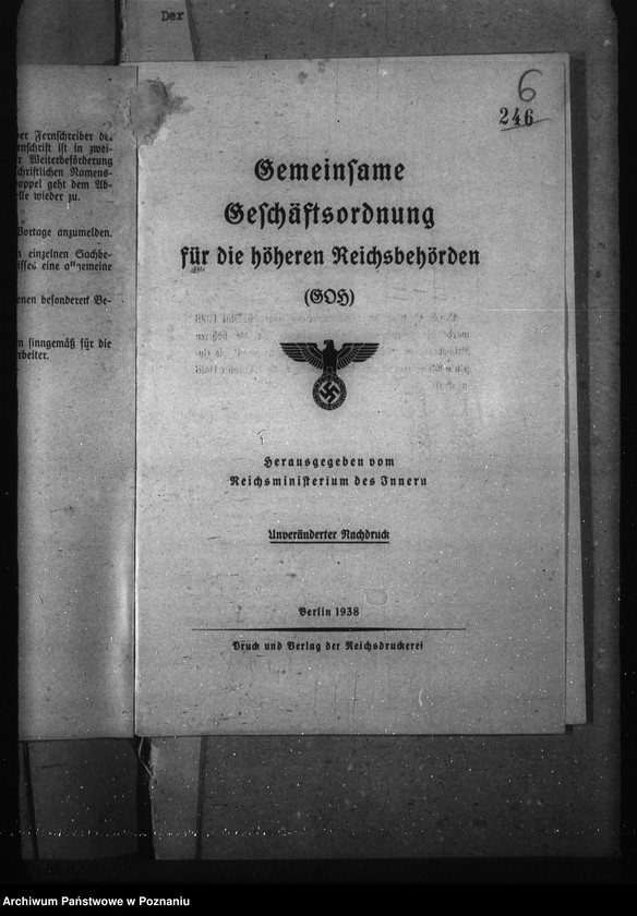 Obraz 10 z jednostki "Geschäftsordnung Abt. II a (i podział czynności)"