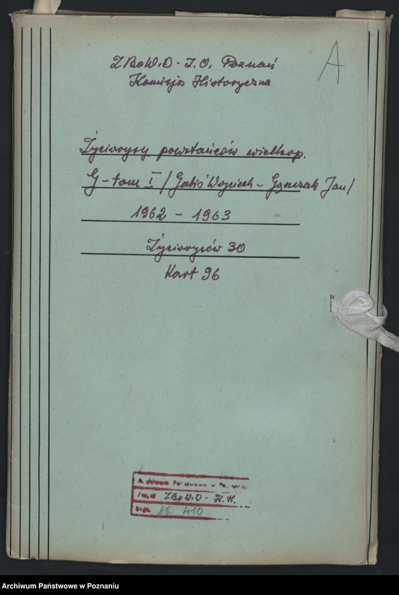 Obraz 7 z jednostki "Życiorysy powstańców wielkopolskich: G - tom l /Gabiś Wojciech - Gąszczak Jan/."
