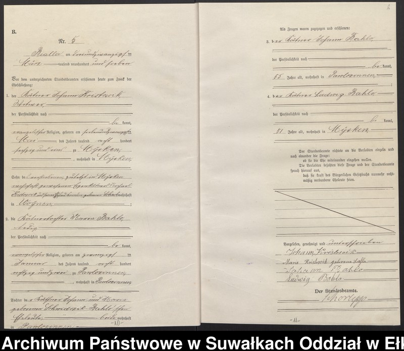 image.from.unit.number "[Heirats-Haupt-Register des Königlichen Preussischen Standes-Amtes Bialla Kreis Johannisburg]"