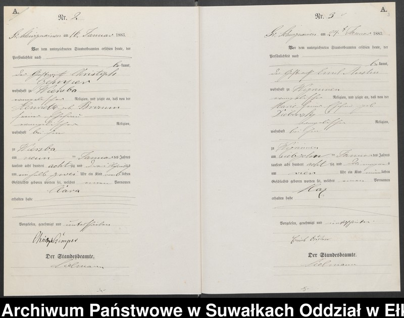 image.from.unit.number "Geburts-Haupt-Register des Königlich Preussischen Standes-Amtes Guszianka Kreis Sensburg"