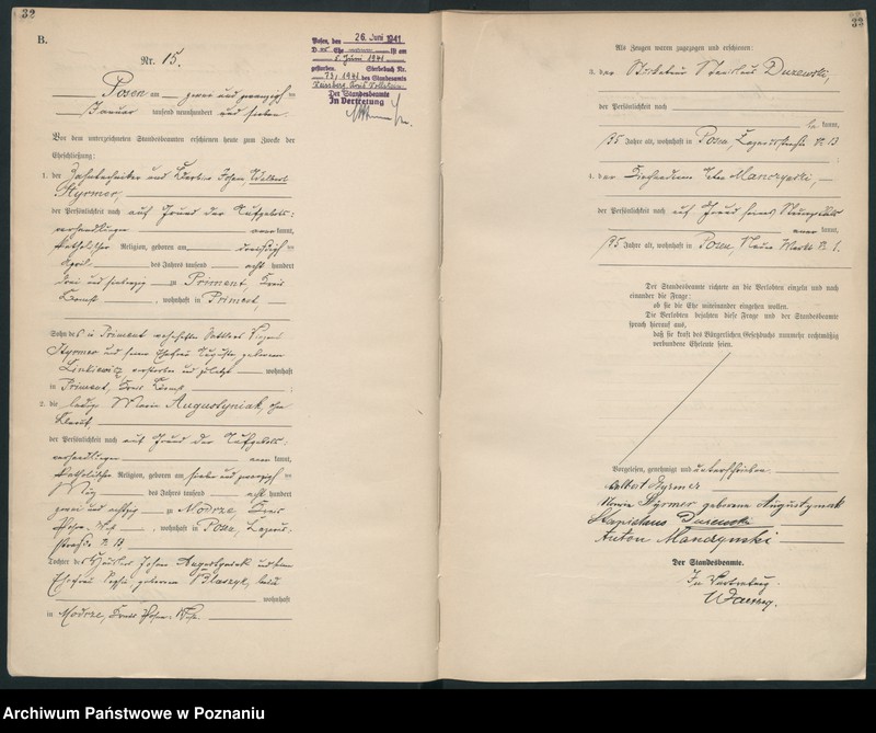 Obraz 18 z jednostki "Księga miejscowa małżeństw [Rejestr główny małżeństw]"