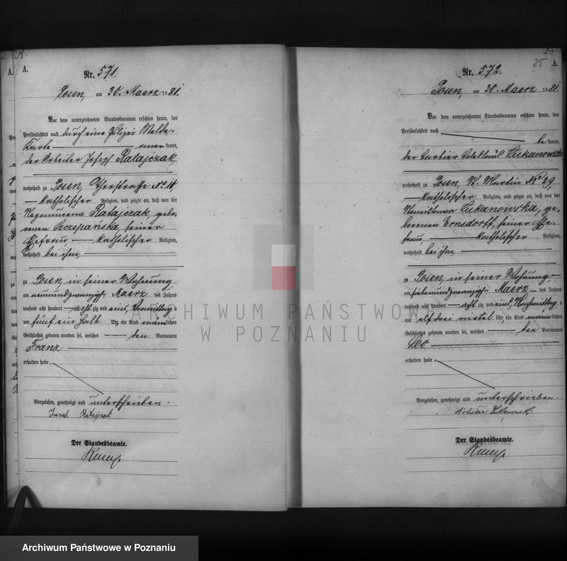 Obraz 14 z jednostki "Księga urodzeń t. II"