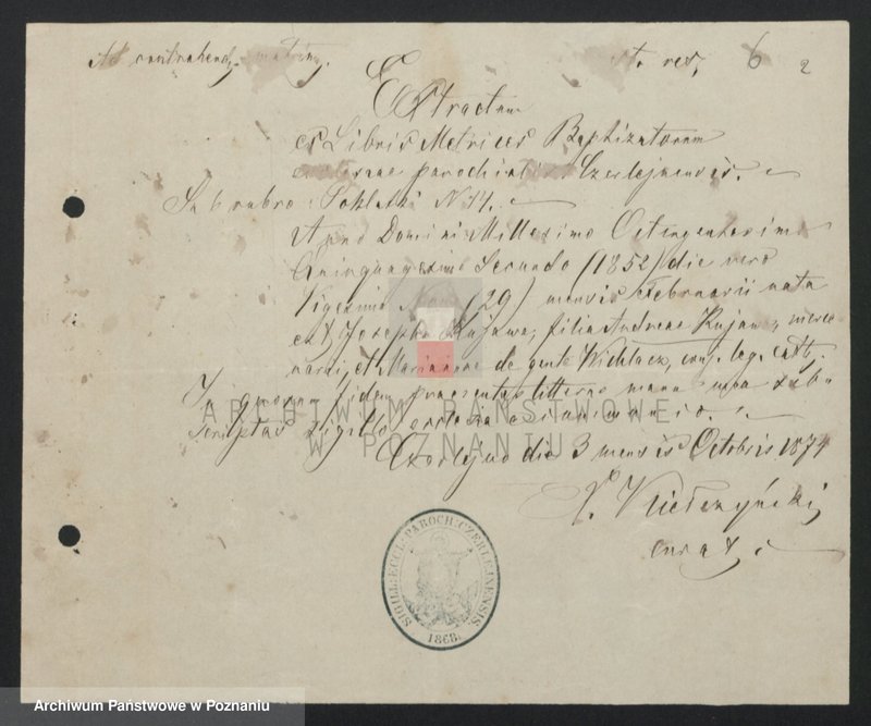 image.from.unit.number "Acta betreffend die Sammel Akten für die von den verlobten beizubringenden Urkunden und Konsenserklärungen, für die Aufgebotscheinigungen und Dispensation [...] von 1874 bis 1876"