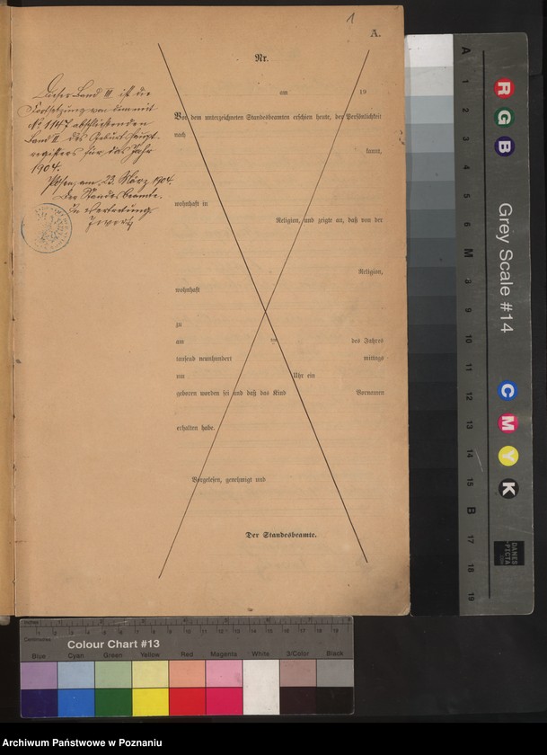 Obraz 2 z jednostki "Księga miejscowa urodzeń tom III"