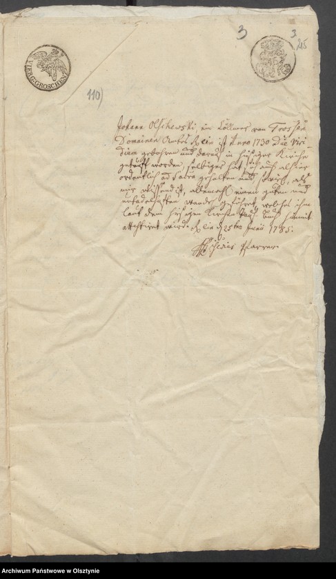 image.from.unit.number "[Przyjęcie Johanna Olschewskiego do Szpitala Starostwa w Kętrzynie]"