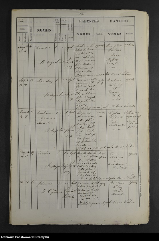 image.from.unit.number "[Odpisy ksiąg urodzeń, małżeństw, zgonów parafii rzymskokatolickiej Wyżyniany z 1862 roku]"