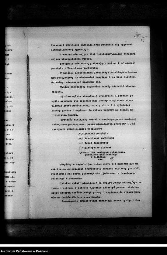 Obraz 9 z jednostki "List hipoteczny na rzecz Zjednoczenia Zawodowego Polskiego"