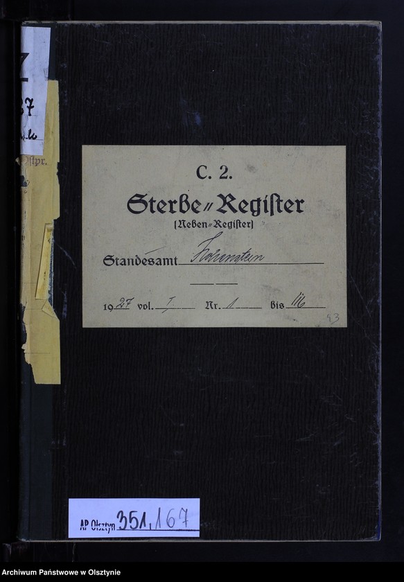 image.from.unit.number "Sterbe-Neben-Register Nr 1 - 116"