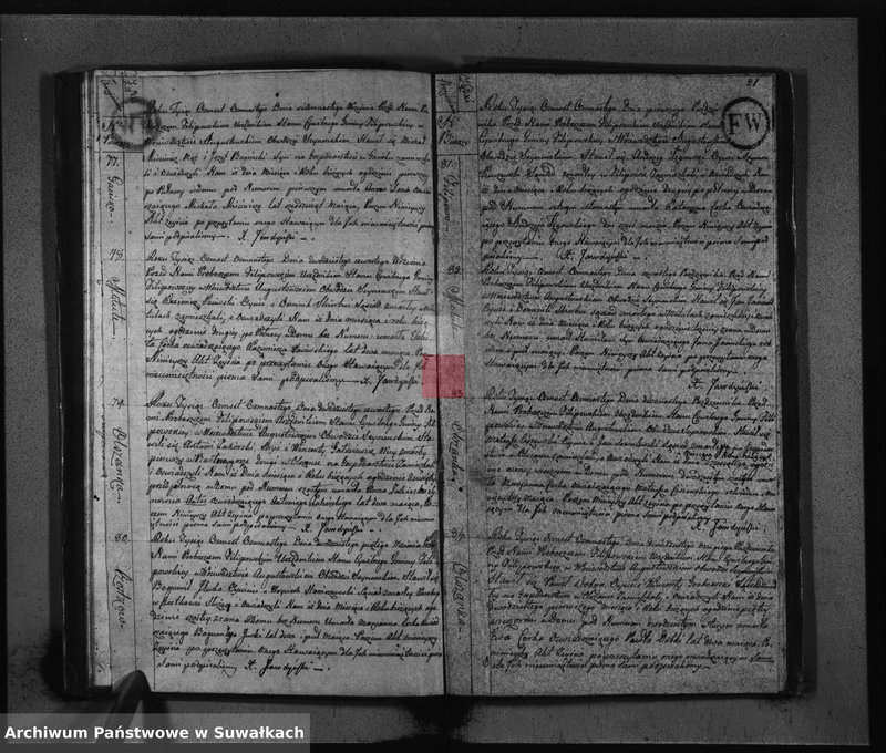 Obraz 13 z jednostki "Akta Umarłych Gminy Filipowskiey od Dnia 1 Stycznia 1818 Roku"