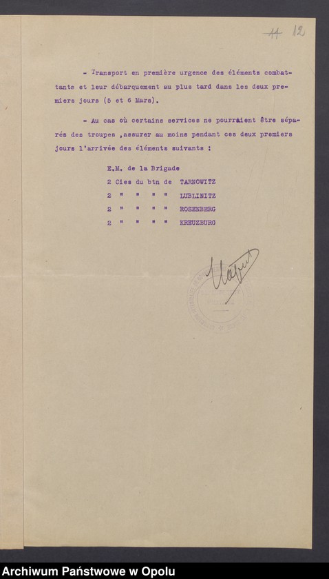 Obraz 15 z jednostki "Entress /Korespondencja wpływająca pochodząca od władz wyższych i jednostek podległych - pisma, instrukcje/ 15.02.-13.04.1921"