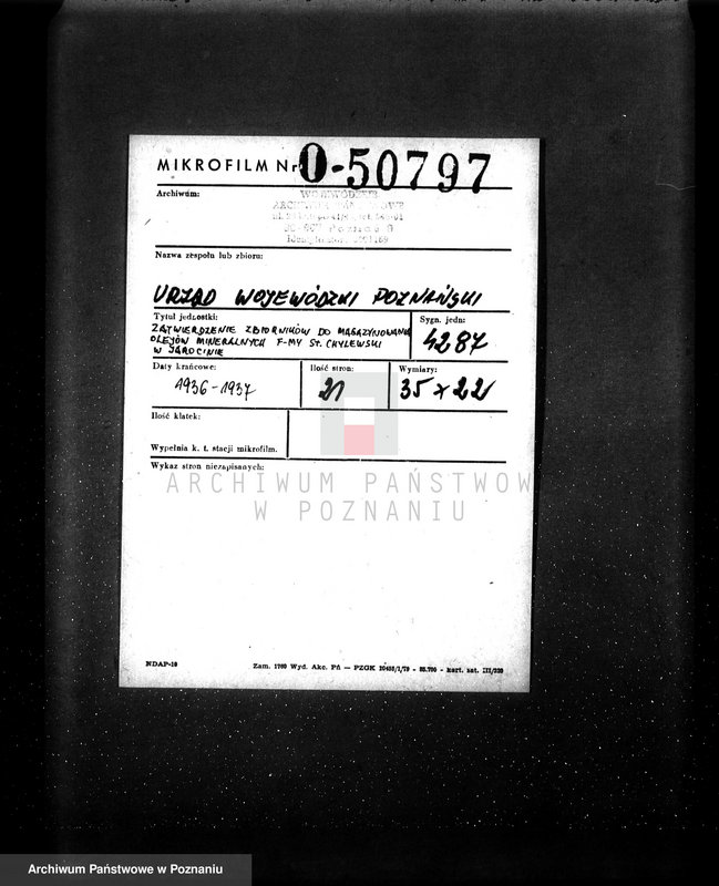 Obraz 2 z jednostki "Zatwierdzenie projektu zakładu przemysłowego urządzenia kotłowni nr 449, własność F. Krukowski w Jarocinie Przemiał zboża"