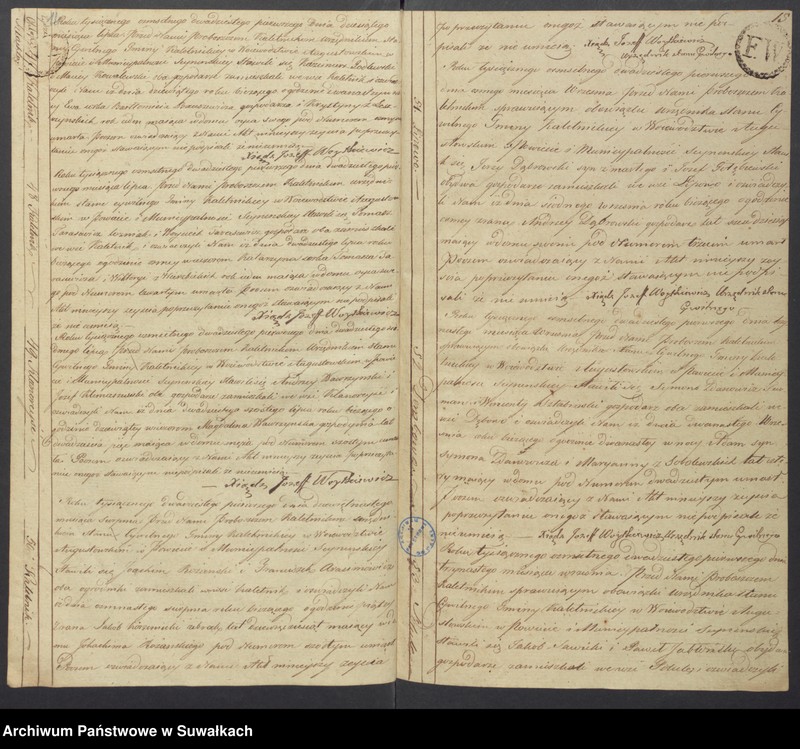 Obraz 10 z jednostki "Akta Zeyscia Stanu Cywilnego Gminy Kaletnickiey, od 1-go Stycznia 1821 do dnia ostatniego Grudnia tegoż Roku"