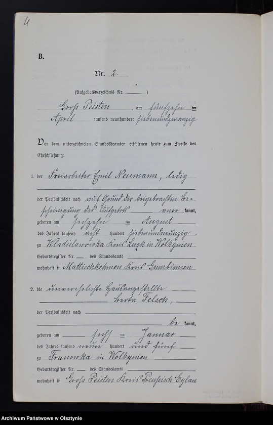 image.from.unit.number "Heiraths-Neben-Register Nr 1 - 13 [ Księga małżeństw - wtóropis ]"