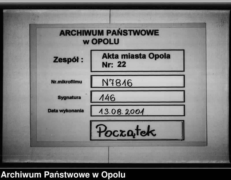 image.from.unit.number "["Protoculum" urzędu wójtowskiego miasta Opola (prowadzony przez hrabiego Jerzego Adama z Gaszyny, hetmana krajowego księcia opolsko - raciborskiego).]"