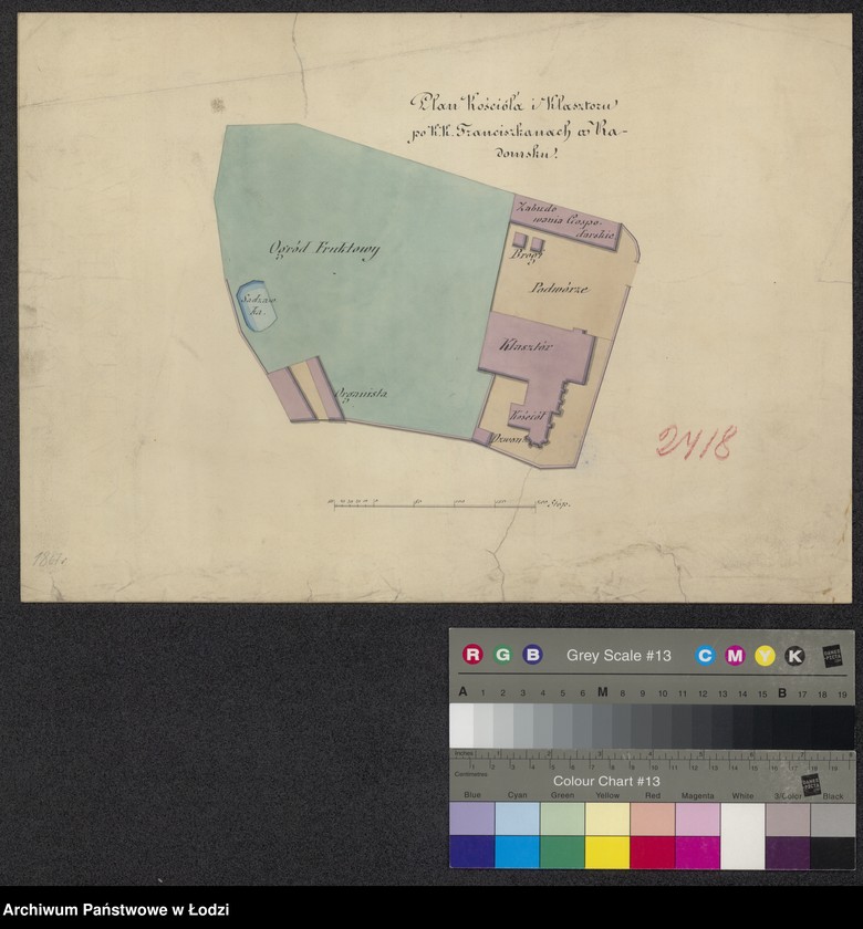 Obraz 1 z jednostki "Plan kościoła i klasztoru po księżach franciszkanach w Radomsku"