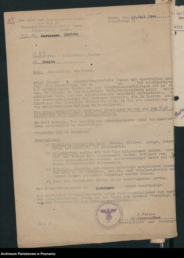 Obraz 15 z jednostki "Verdrängungslisten Gostigen [Gostyń]"