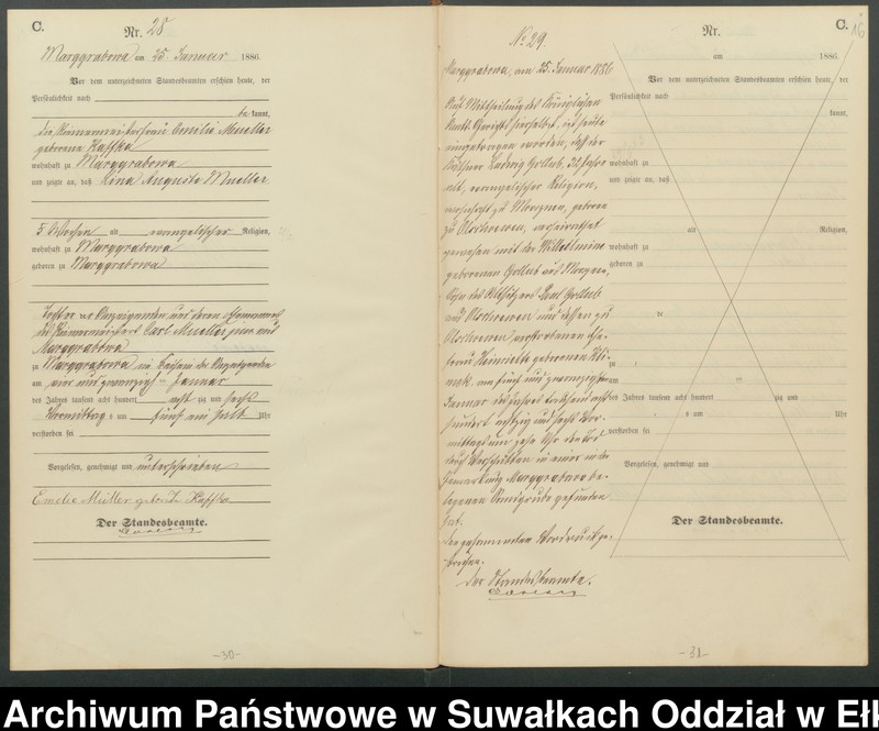 image.from.unit.number "Sterbe-Haupt-Register des Königlichen Preussischen Standes-Amtes Stadtgemeinde Marggrabowa Kreis Oletzko"